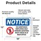Signmission No Admittance Employees Only OSHA Notice Sign, Vinyl Decal, 18in W x 12in L, 2PK OS-2PACK-NS-D-1218-L-15983 - alternate 3